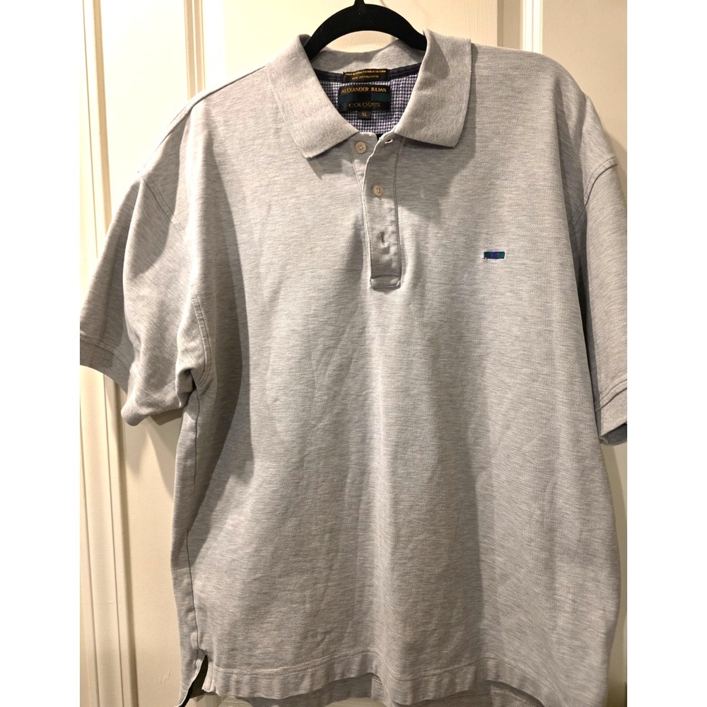 Alexander Julian Colours  Polo Shirt Men's Gray  SZ XL